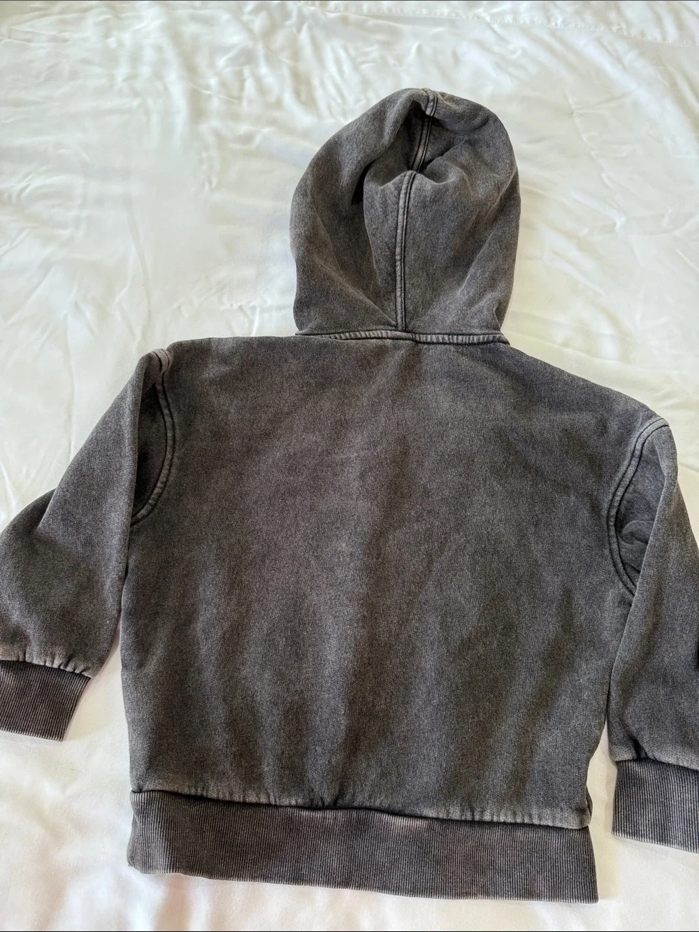 Old Navy Washed Gray Hooded Pullover Sweatshirt